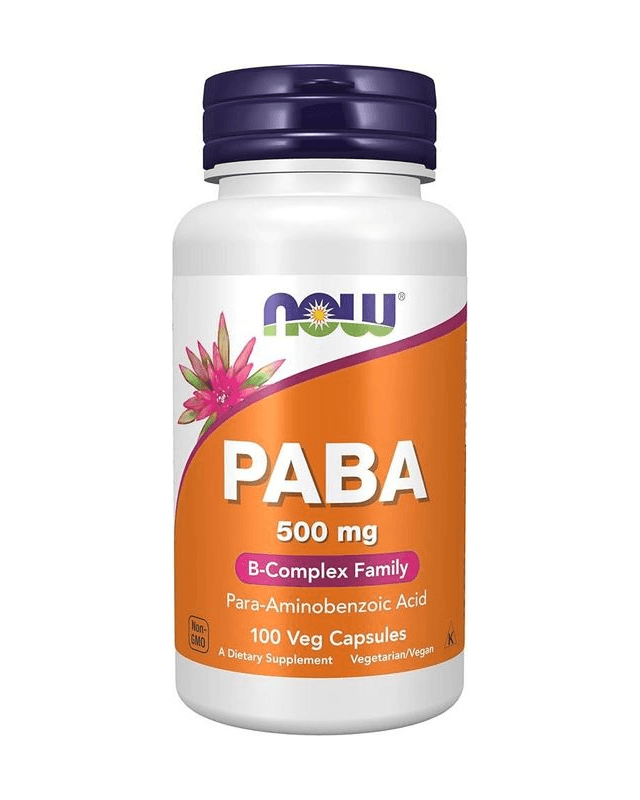 PABA 500mg 100 vegcaps (Now)