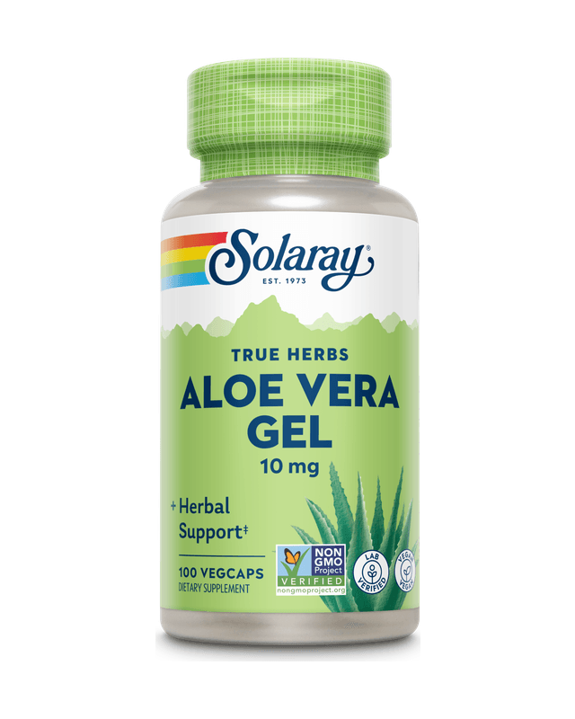 Aloe Vera Gel 10mg 100 vegcaps (Solaray)