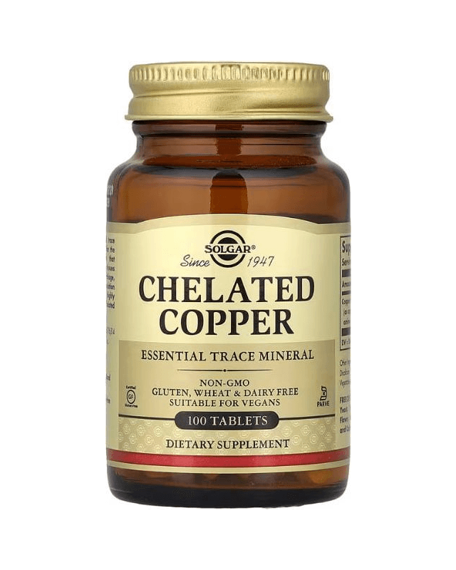 Chelated Copper 2.5mg 100 tab (Solgar)