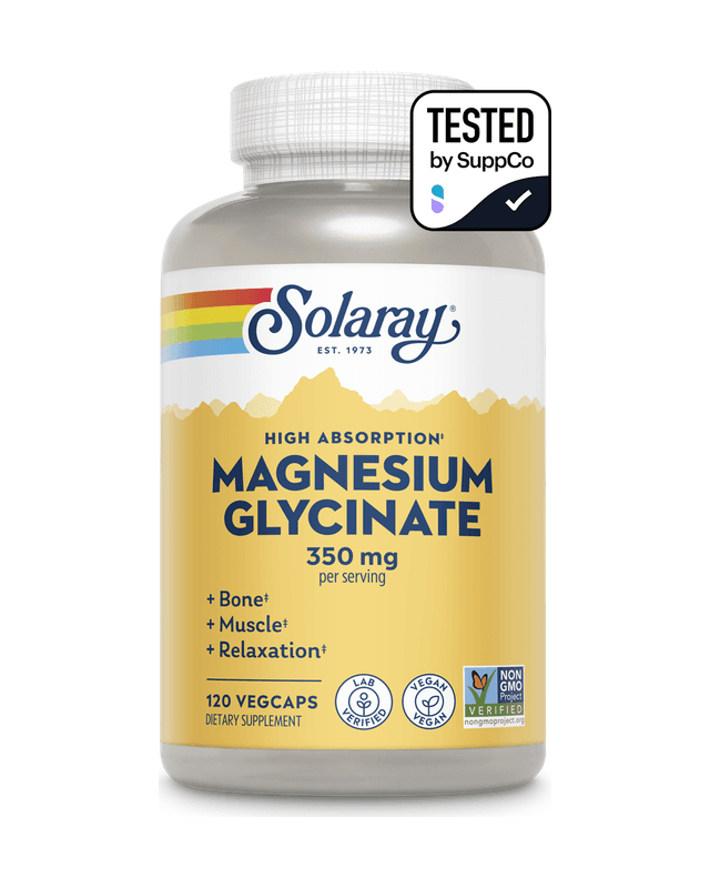 Magnesium glycinate 350mg 120 vegkaps (Solaray)
