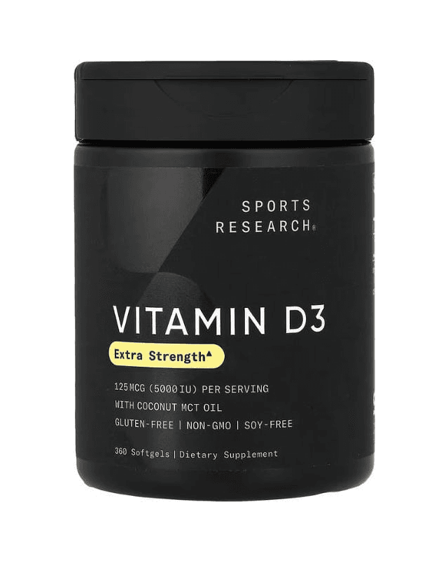 Vitamin D3 5000IU 360 softgels (Sport Research)